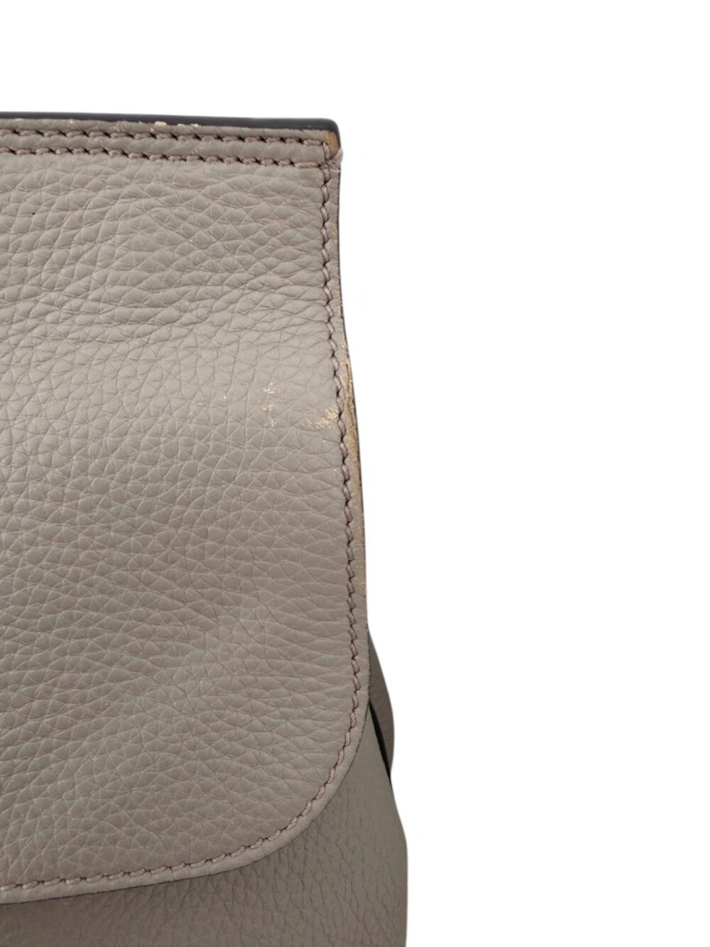 Gucci Gray Pebbled Calfskin Bamboo Daily Top Handle Satchel - Picture 12 of 15